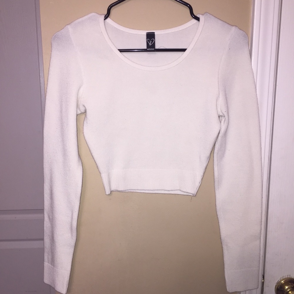 White cropped sweater from Windsor
